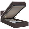 vidaXL Pat ottoman cu saltea Maro &icirc;nchis 90 x 190 cm Țesătură