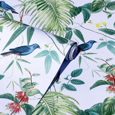 DUTCH WALLCOVERINGS Tapet "Exotic Garden", albastru și verde