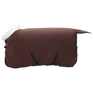 vidaXL Pătură pentru cai Maro &Icirc;ntunecat Complet 75 cm Fleece polar