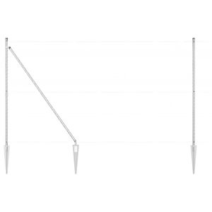 vidaXL Stâlpi de Gard 13 pcs Argintiu Ø32mm 180 cm Oțel galvanizat