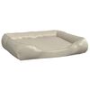 vidaXL Pat pentru c&acirc;ini, bej, 80x68x23 cm, piele ecologică
