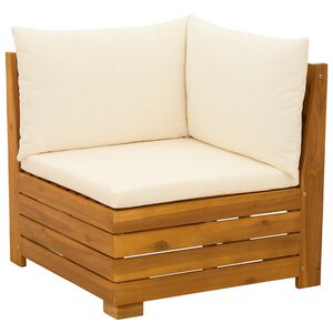 vidaXL Canapea de grădină colț Lemn Solid de Acacia Maro