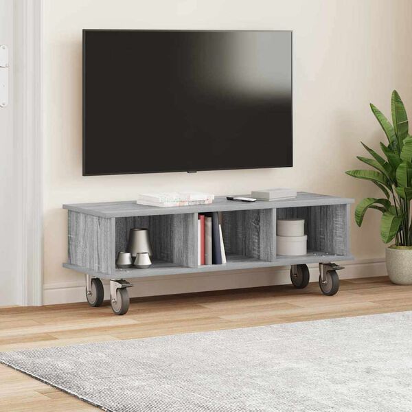 vidaXL Support TV Gri Sonoma 100 x 35 x 35 cm Lemn compozit