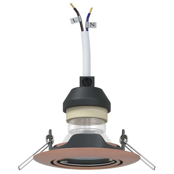 vidaXL Spotlights cu lumina reflectoarelor 12 pcs Cupru 9 x 9 cm Metal