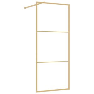vidaXL Paravan duș walk-in, auriu, 80x195 cm, sticlă ESG transparentă