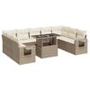 vidaXL Set canapele de grădină cu perne, 10 piese, bej, poliratan