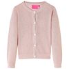 vidaXL Cardigan pentru copii tricotat, roz deschis, 104