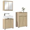 vidaXL Set de mobilier pentru baie 3 pcs Stejar Sonoma Lemn compozit