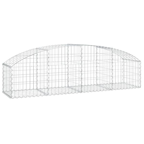 vidaXL Coș gabion arcuit, 200x50x40/60 cm, fier galvanizat