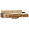 vidaXL Set de canapele de exterior 6 buc. Natural și Bej