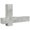 vidaXL Set de dulapuri TV, 5 piese, gri beton, lemn prelucrat