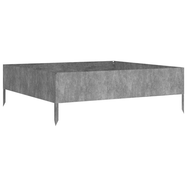 vidaXL Strat înălțat de grădină, 100x100x33,5 cm, oțel corten