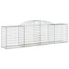 vidaXL Coșuri gabion arcuite 2 buc, 300x50x80/100 cm, fier galvanizat