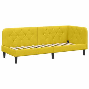 vidaXL Cadru de pat colțar cu headboard Galben 80 x 200 cm Catifea