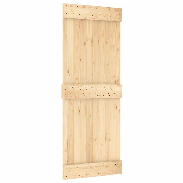 vidaXL Ușă glisantă cu set de feronerie 80x210 cm, lemn masiv de pin