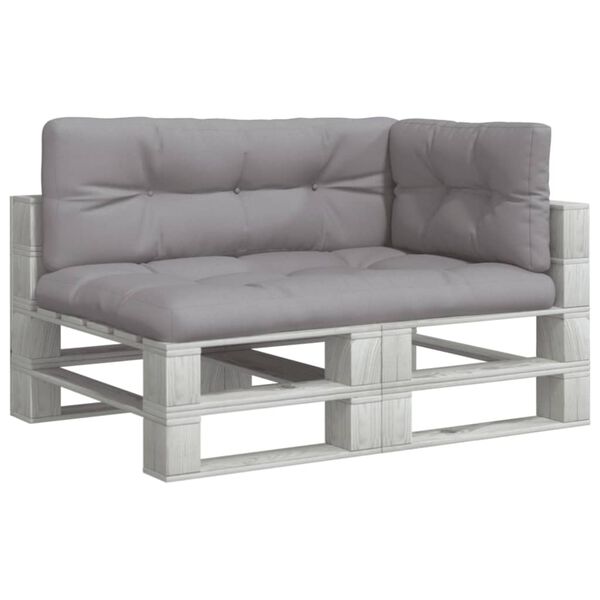 vidaXL Perne de paleți, 3 buc., gri, material textil