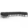 vidaXL Set mobilier de grădină cu perne, 10 piese, antracit, aluminiu