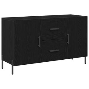 vidaXL Bufet cu sertar Stejar Negru 100 x 36 x 60 cm Lemn compozit