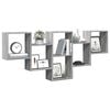 vidaXL Raft de perete, gri sonoma, 159x18x66 cm, lemn prelucrat