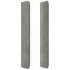 vidaXL Tăblie de pat cu aripioare gri deschis 203x16x118/128cm catifea