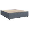 vidaXL Pat box spring cu saltea, gri &icirc;nchis, 180x200 cm, catifea