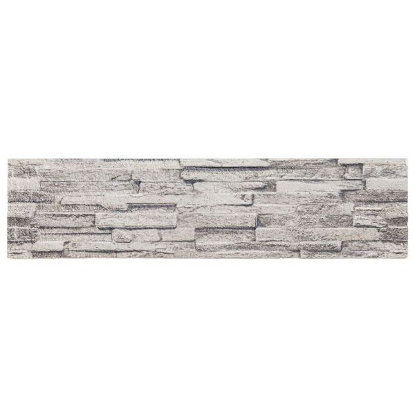 vidaXL Panouri de perete 10 pcs Gri deschis 100 x 25 cm Spumă EPS