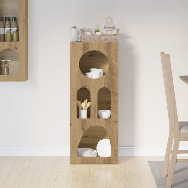 vidaXL Bufet Stejar Artizanal 40 x 35 x 100.5 cm Lemn compozit