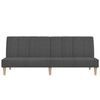 vidaXL Canapea extensibilă cu 2 locuri, gri &icirc;nchis, textil