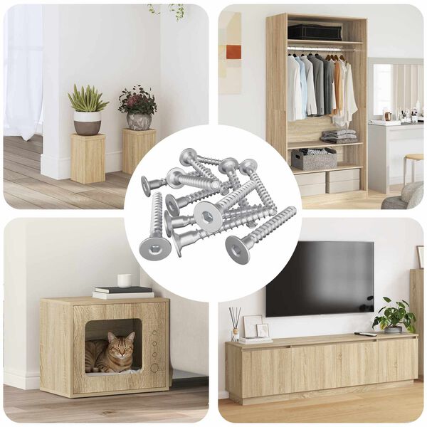 vidaXL Șuruburi confirmat 12 pcs Argintiu &Oslash;5 x 40 mm Metal