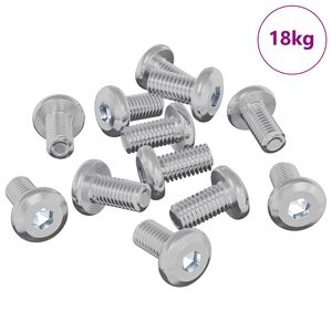 vidaXL Șurub de blocare Simplu 4865 pcs Argintiu Oțel