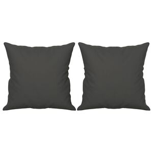 vidaXL Perne decorative, 2 buc., gri &icirc;nchis, 40x40 cm, microfibră