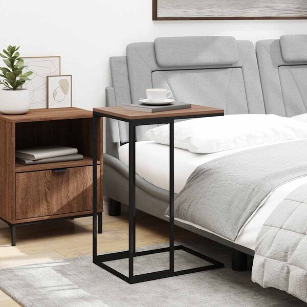 vidaXL Masă laterală, negru, 40x30x59 cm, lemn compozit