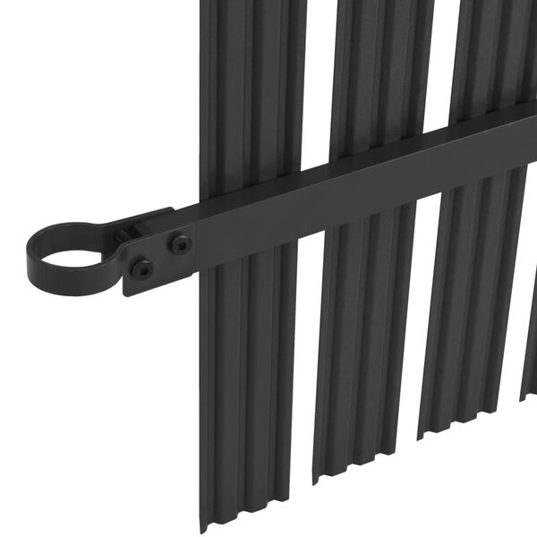 vidaXL Panou de gard, antracit, 180 x 180 cm, aluminiu