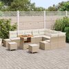vidaXL Set de canapele pentru grădină 12 pcs Bej Rattan poli
