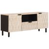 vidaXL Cabinet TV cu sertar cu ușă Finisaj Alb Spălat 105 x 33 x 46 cm