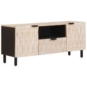 vidaXL Cabinet TV cu sertar cu ușă Finisaj Alb Spălat 105 x 33 x 46 cm