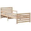 vidaXL Cadru de pat cu saltea Maro 80 x 200 cm Lemn de pin masiv