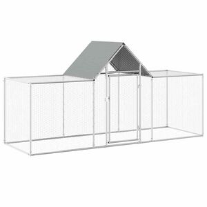 vidaXL Coteț pentru păsări, 3 x 1 x 1,5 m, oțel galvanizat
