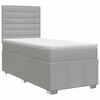 vidaXL Pat boxspring cu saltea Gri deschis 80 x 200 cm Țesătură
