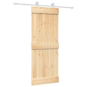 vidaXL Ușă glisantă 80 x 210 cm Lemn de Pin Solid (Nefinisat)