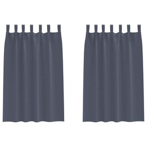 vidaXL Perdele Opaque cu Inel 2 buc. Antracit 175 x 140 cm Poliester