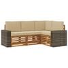vidaXL Seturi de canapele cu pernă 4 pcs Lemn Solid de Acacia