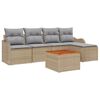 vidaXL Set de canapele pentru grădină 6 buc. Beige și gri deschis