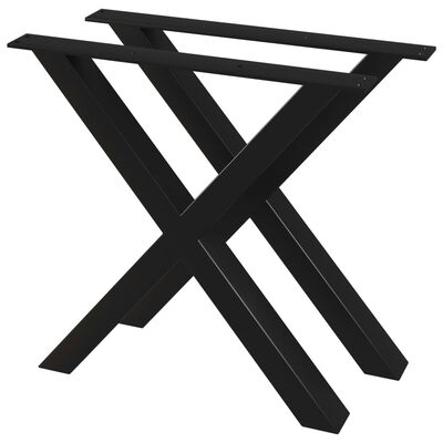 vidaXL Picioare de masă cu cadru în X, 2 buc., 80 x 72 cm