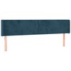 vidaXL Tăblie pat cu aripioare albastru &icirc;nchis 203x16x78/88 cm catifea