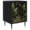 vidaXL Dulap de noapte RHENEN Stejar Negru 36 x 33 x 51 cm