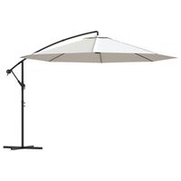 vidaXL Umbrelă de soare suspendată, 3,5 m, alb nisipiu