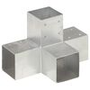 vidaXL Conector de grindă, formă X, 91 x 91 mm, metal galvanizat