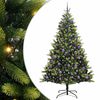 vidaXL Brad de Crăciun artificial cu ramuri articulare 300 LEDs Verde