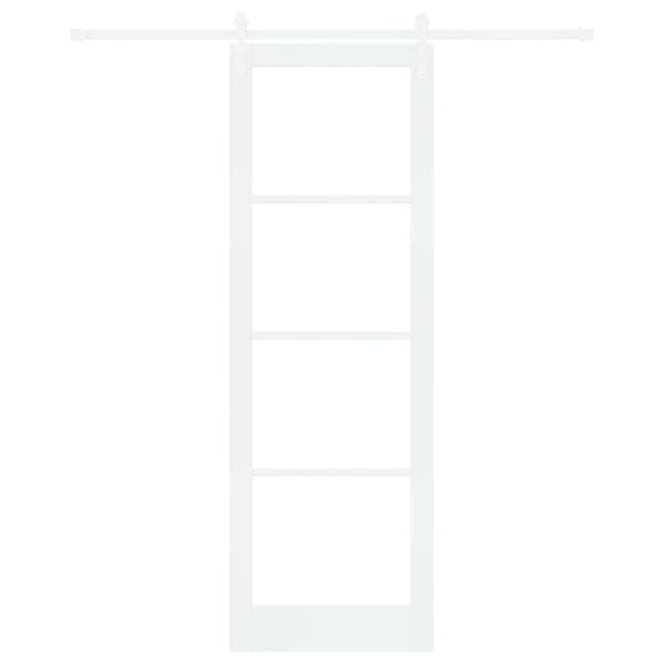 vidaXL Ușă glisantă ORKDAL Alb 78 x 232 cm Lemn masiv de pin și sticlă